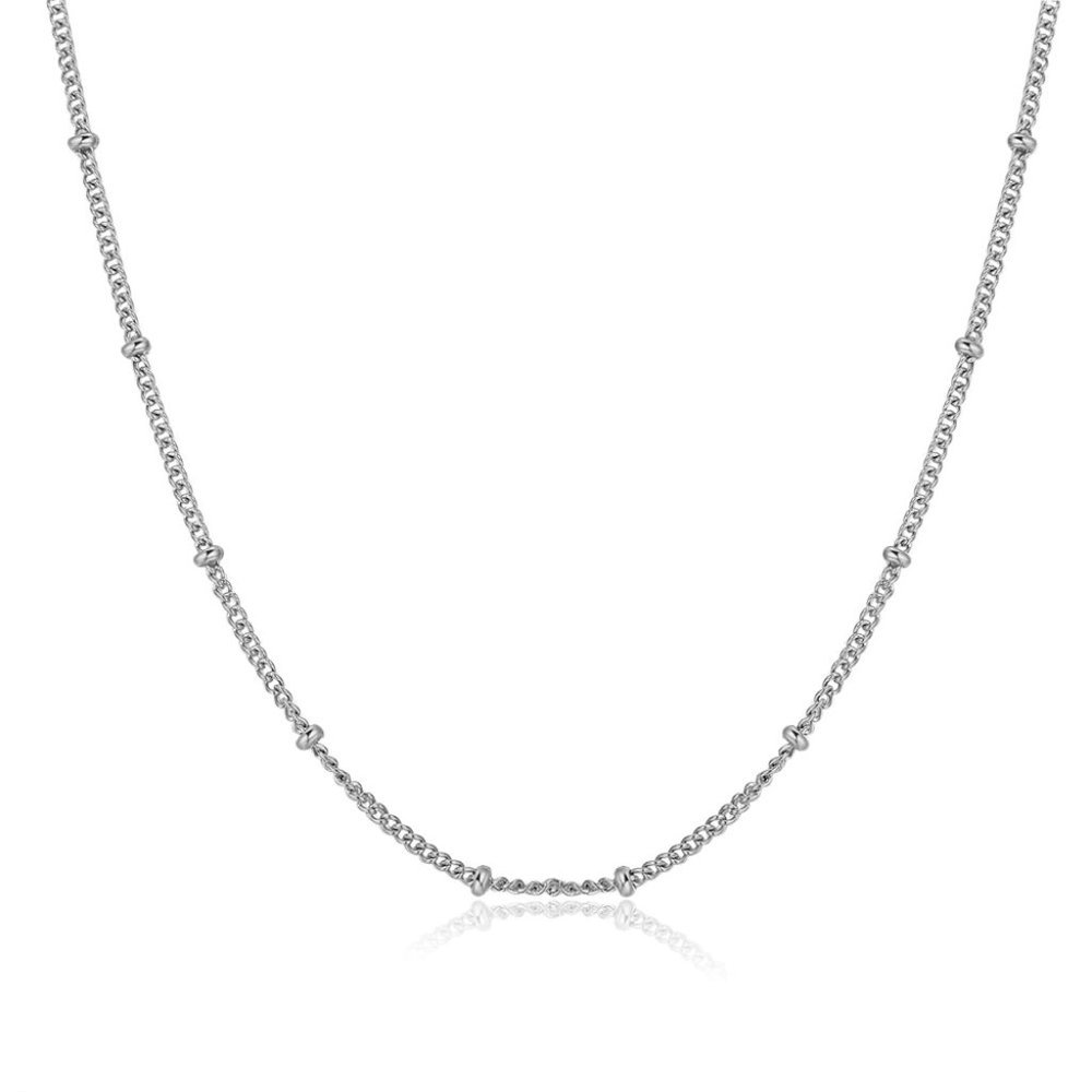 *NEW 925 Sterling Silver Simple Bead Necklace B7 - Picture 10 of 11